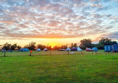 The Sun Setting Over Two Jays Farm Campsite